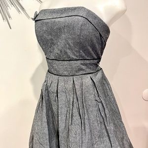 City Triangles Strapless Dress Gray Retro US Size 11